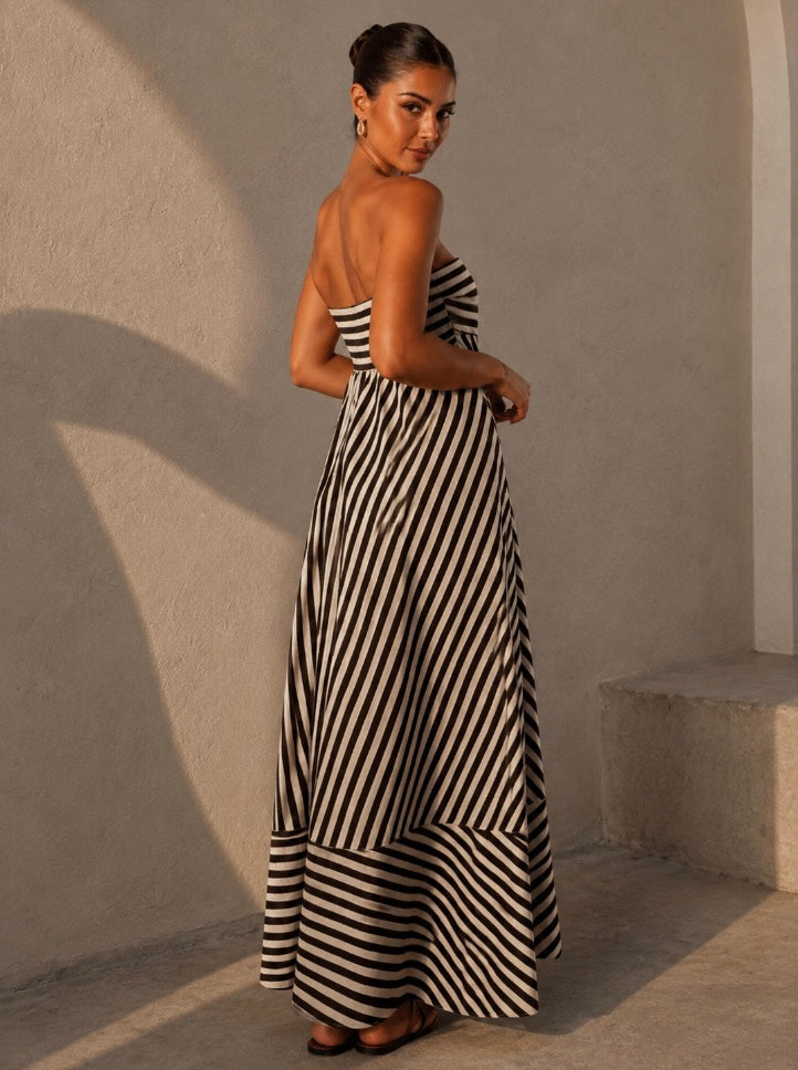 VESTIDO LARGO SIN TIRANTES