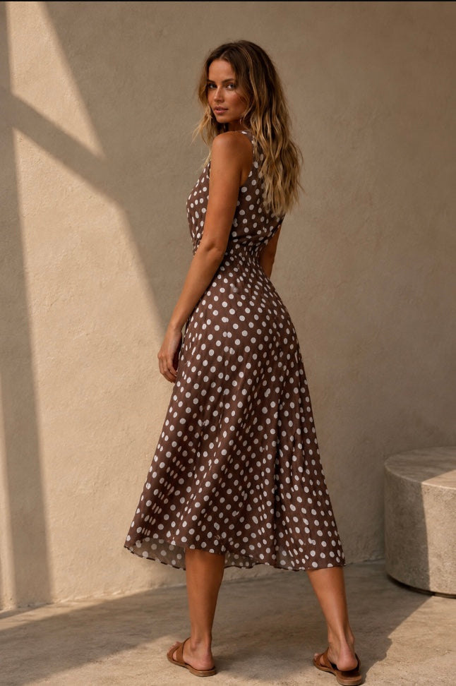 VESTIDO MIDI DE LUNARES