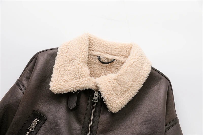 Chaqueta de piel sintética Elora