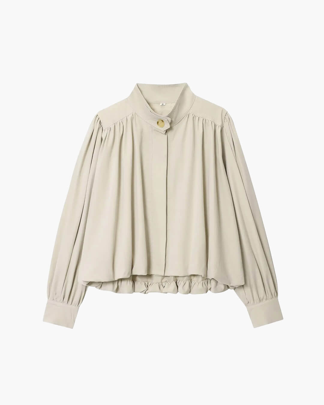 Chaqueta Hilda plisada de cuello alto
