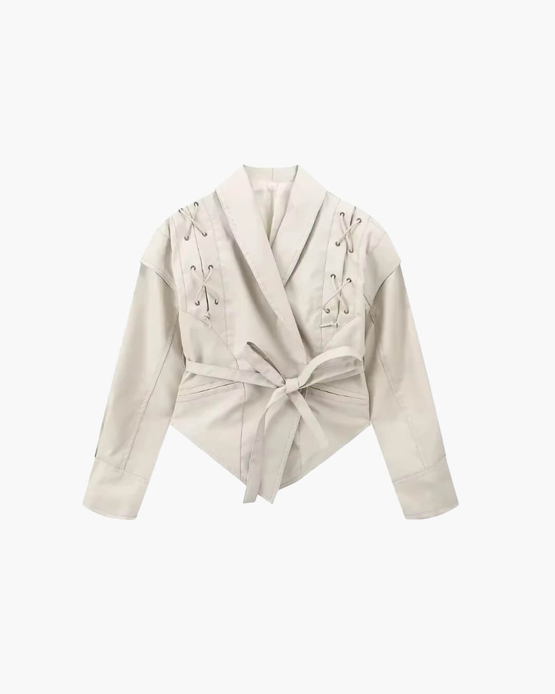 Chaqueta de cuero sintético estilo biker Zyra