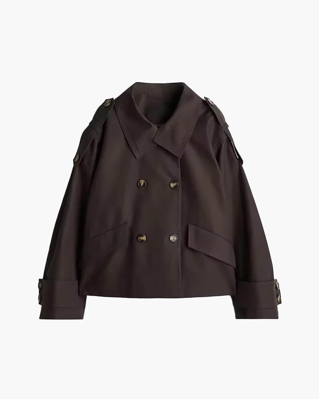 Lucy abrigo trench corto con cuello de pie