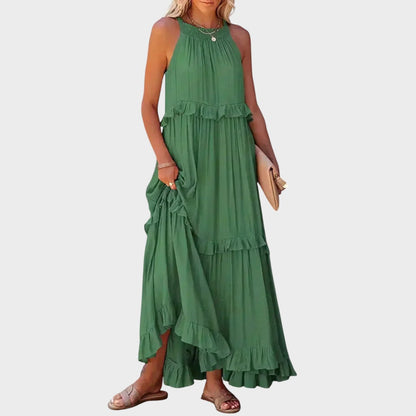 Landry | Vestido Sin Mangas Con Ribete De Volantes