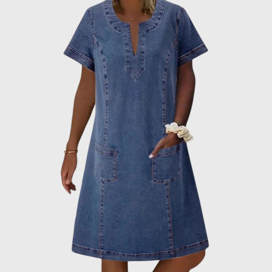 Mila | Vestido Vaquero Con Escote En V