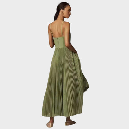Amilia | Vestido Midi Flare Plisado