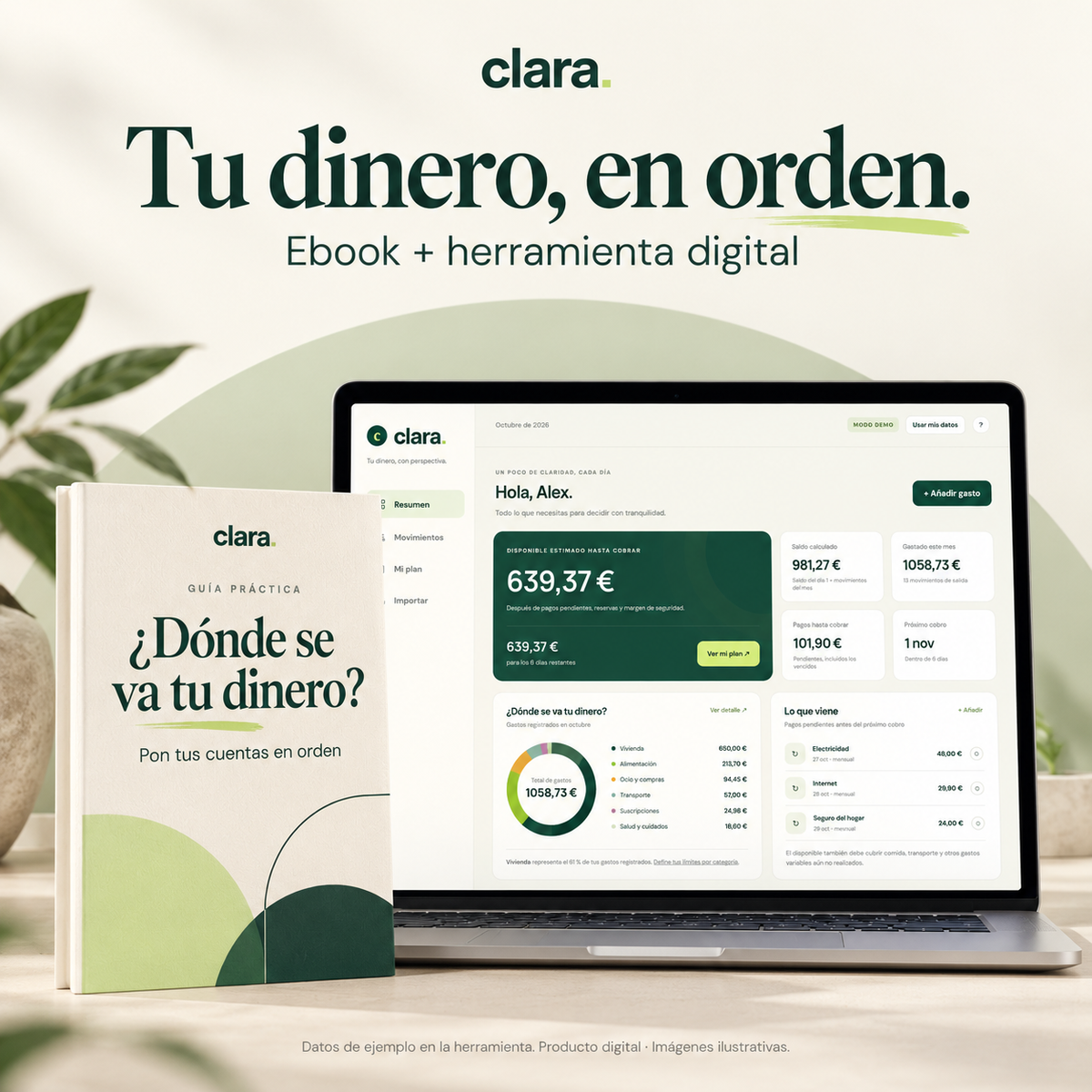 Clara | Tu dinero en orden · Ebook + herramienta
