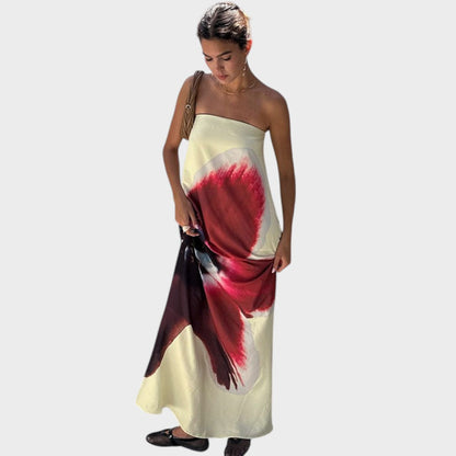 Flor | Vestido Sin Espalda Con Hebilla Ajustable