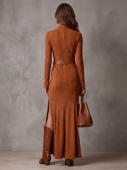 Leonor | Vestido Maxi de Ante