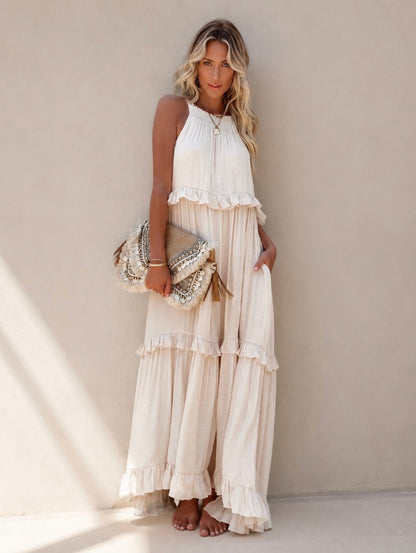 VESTIDO LARGO VOLANTES