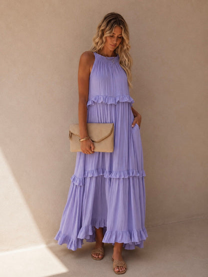 VESTIDO LARGO VOLANTES