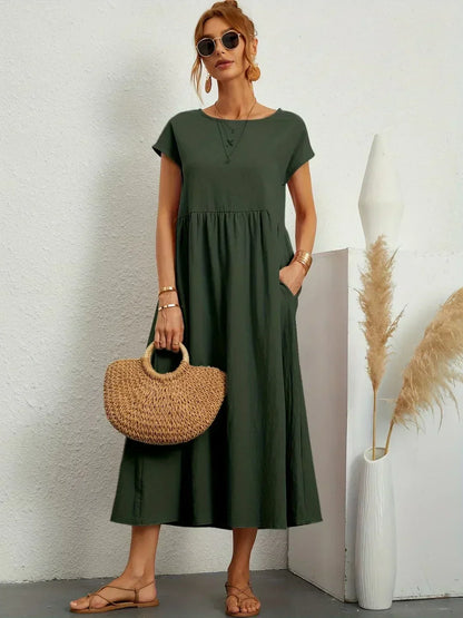 VESTIDO MEDIO FLUIDO ATEMPORAL