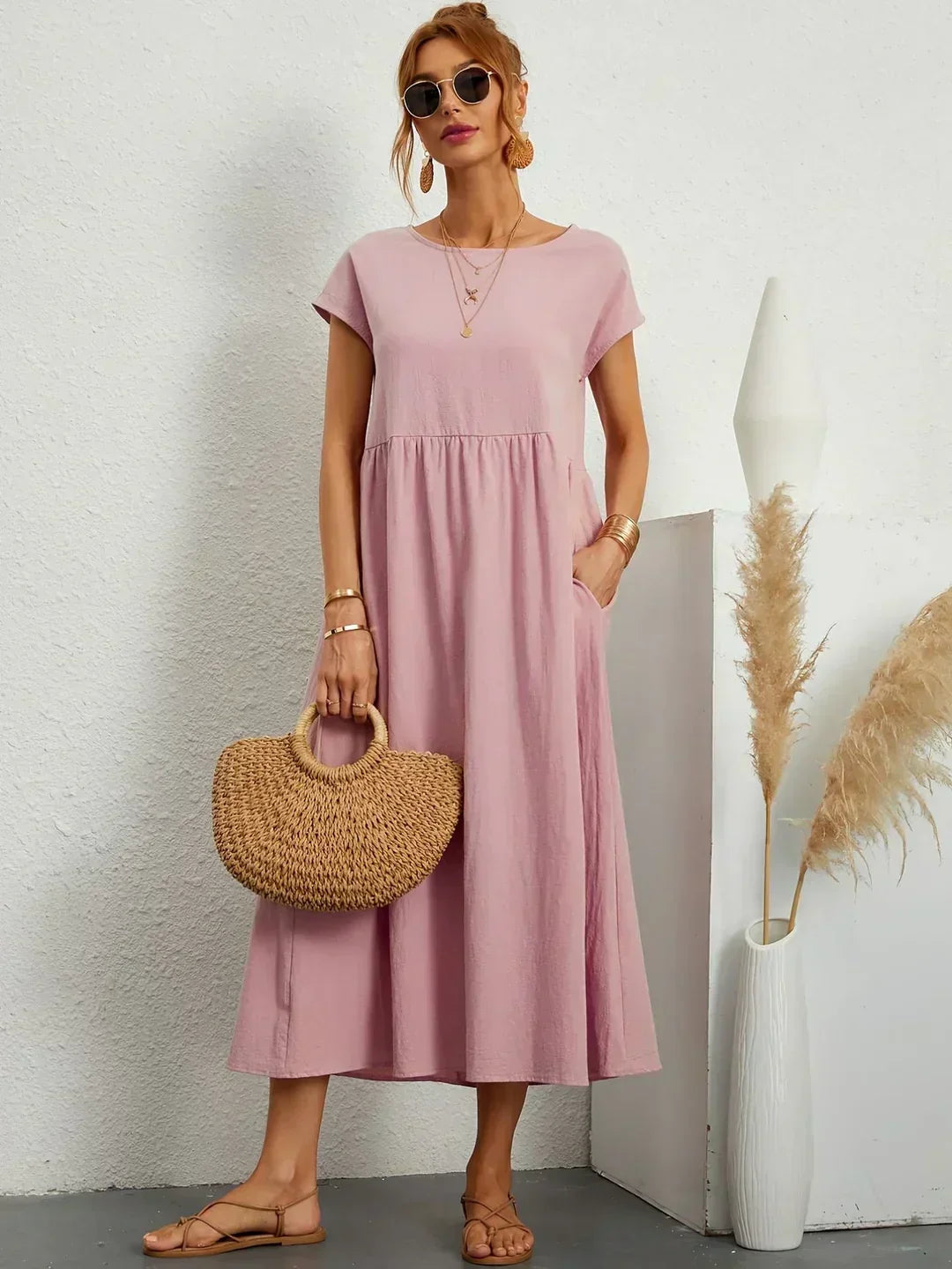VESTIDO MEDIO FLUIDO ATEMPORAL