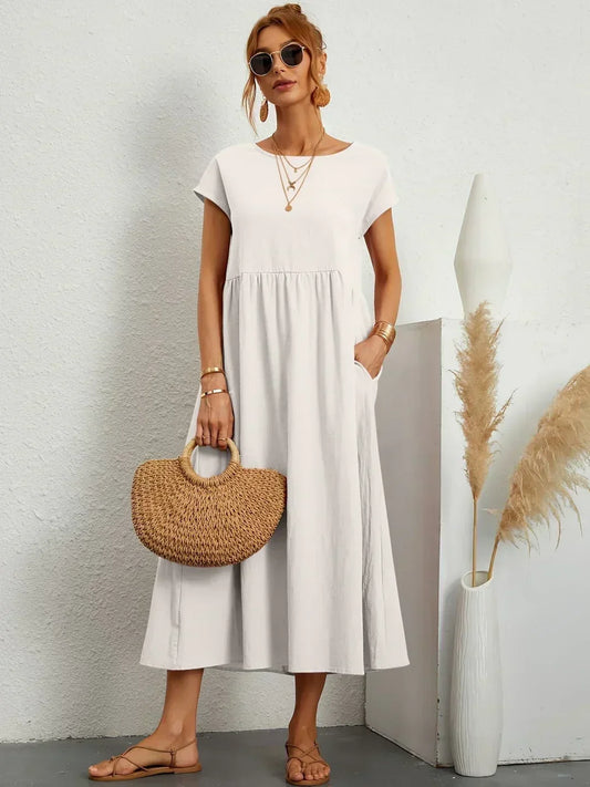 VESTIDO MEDIO FLUIDO ATEMPORAL