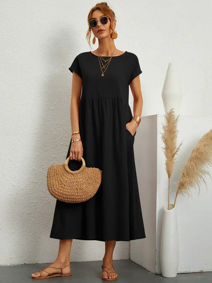 VESTIDO MEDIO FLUIDO ATEMPORAL