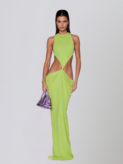 NORVALEN | VESTIDO LONGO COSTAS NUAS COM RECORTES