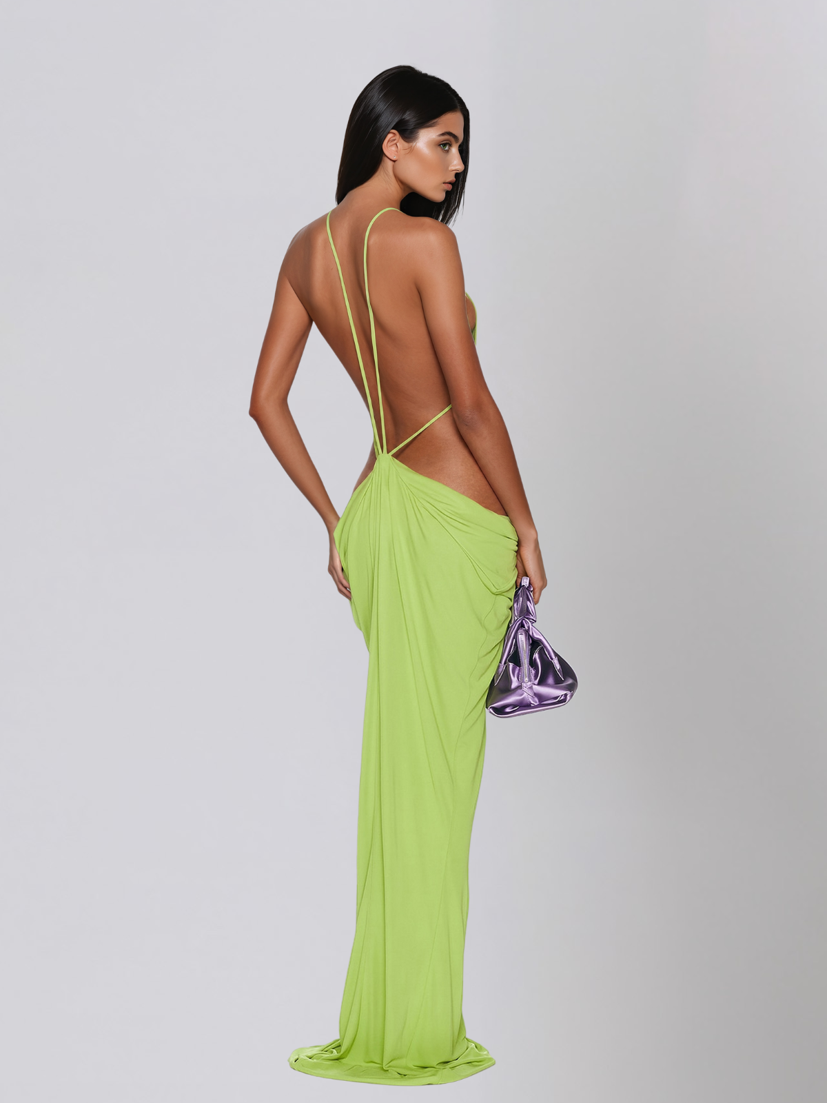 NORVALEN | VESTIDO LONGO COSTAS NUAS COM RECORTES