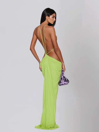 NORVALEN | VESTIDO LONGO COSTAS NUAS COM RECORTES