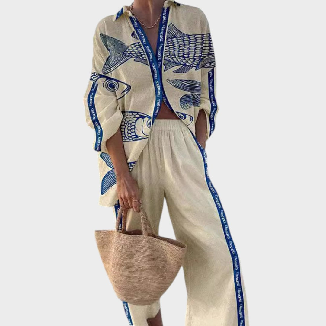 Beige y Azul
