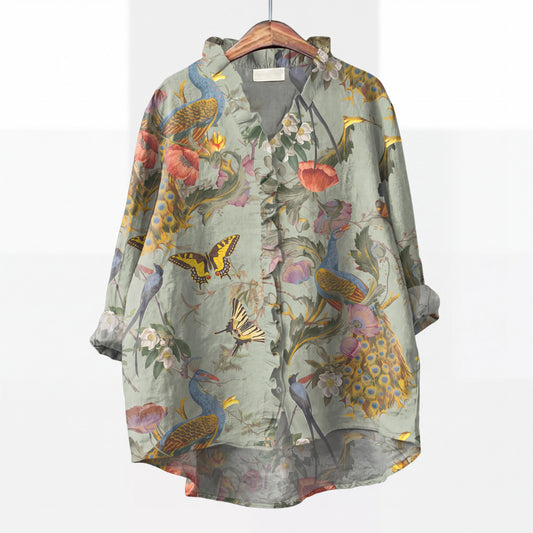 LYANDRA | Blusa con Estampado Botánico Exótico