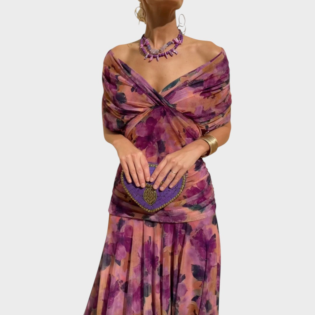 Lora | Vestido Largo Con Escote En V