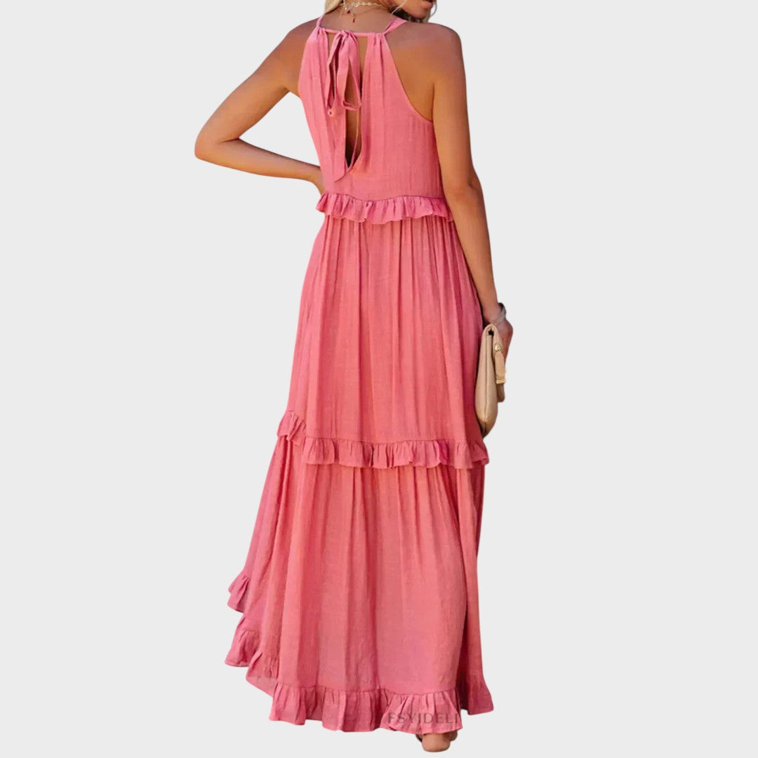 Landry | Vestido Sin Mangas Con Ribete De Volantes