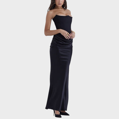 Flora | Vestido de Satén Con Top Incorporado