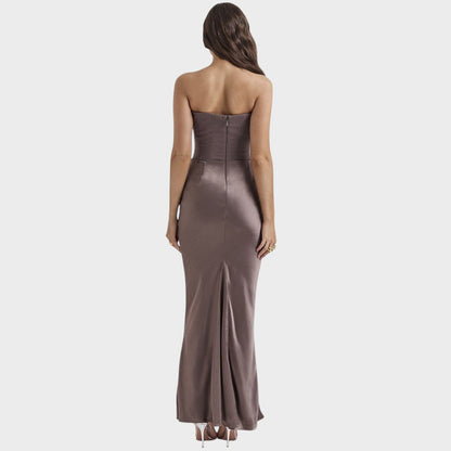 Flora | Vestido de Satén Con Top Incorporado