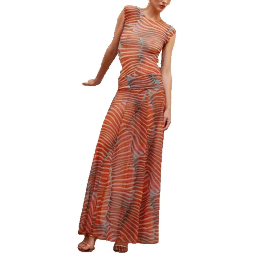 Conjunto de Body y Falda de Punto Ripple Glow