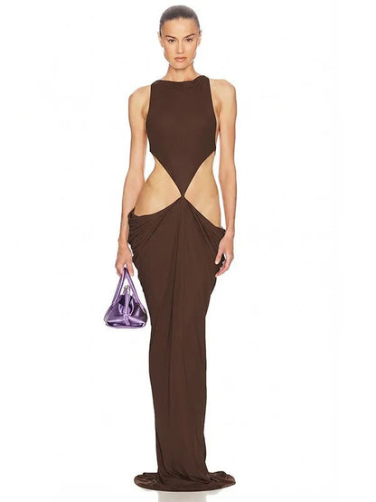 NORVALEN | VESTIDO LONGO COSTAS NUAS COM RECORTES