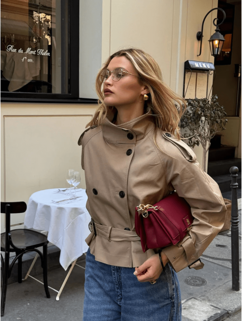 Gabardina corta Marlene