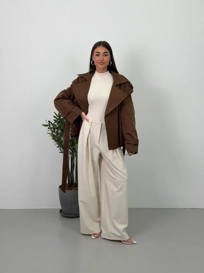 Adinda Cropped Trench Coat