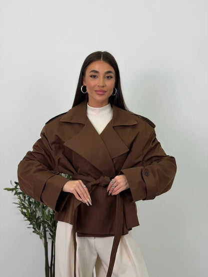 Adinda Cropped Trench Coat