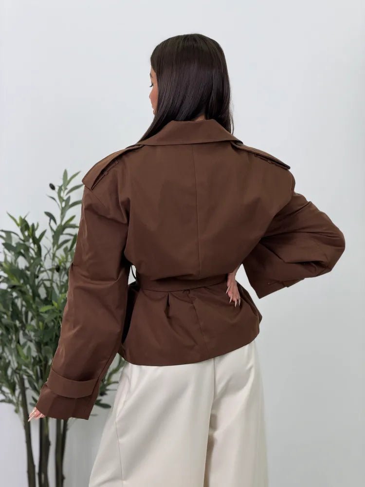 Adinda Cropped Trench Coat