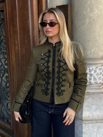 Chaqueta Napoleon Becky con hebilla de nudo de cuerda