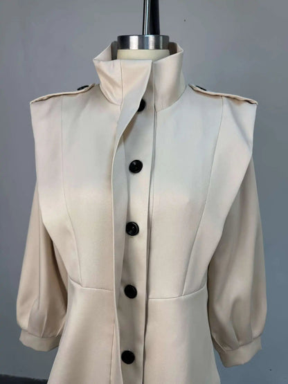 Gabardina corta Camille con cinturón