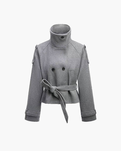 Gabardina Corta de Cuello Alto Debbie