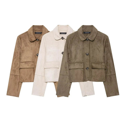 Chaqueta de ante sintético Elara