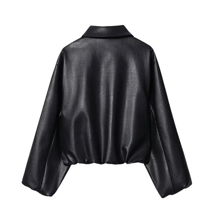 Chaqueta bomber de piel sintética Jenny