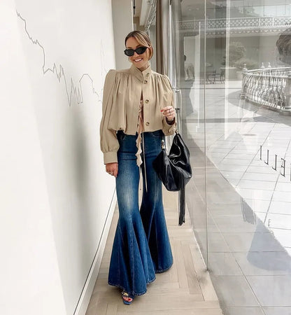 Chaqueta Karina corta plisada