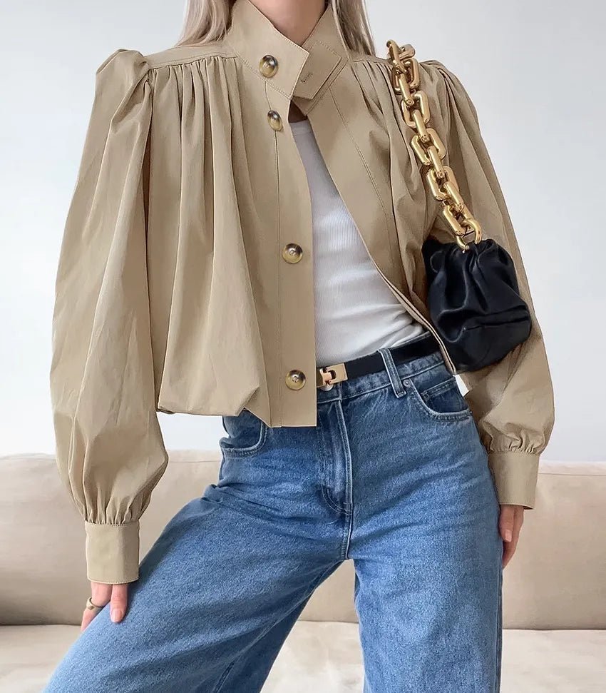 Chaqueta Karina corta plisada