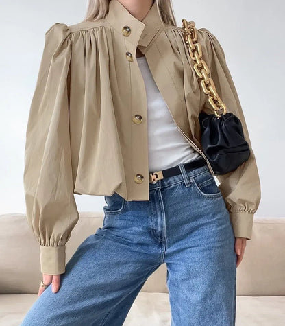 Chaqueta Karina corta plisada