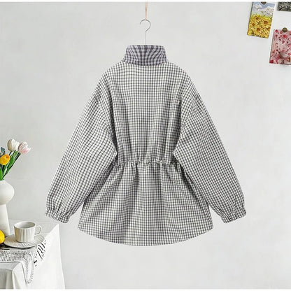 Chaqueta con cremallera a cuadros Marnie