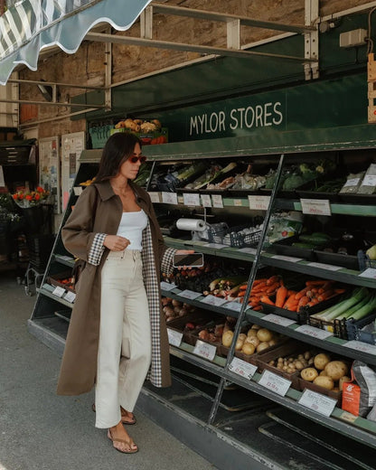 Gabardina larga Mavy con botones