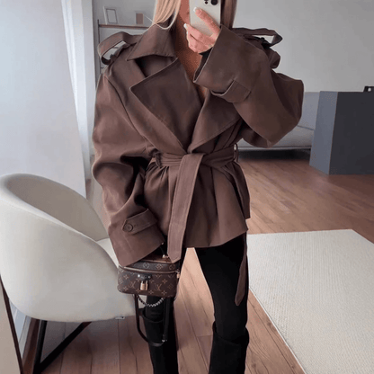 Gabardina Corta con Cinturón Molly