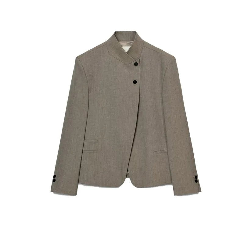 Blazer Noa de corte sólido con cuello alto