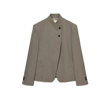 Blazer Noa de corte sólido con cuello alto
