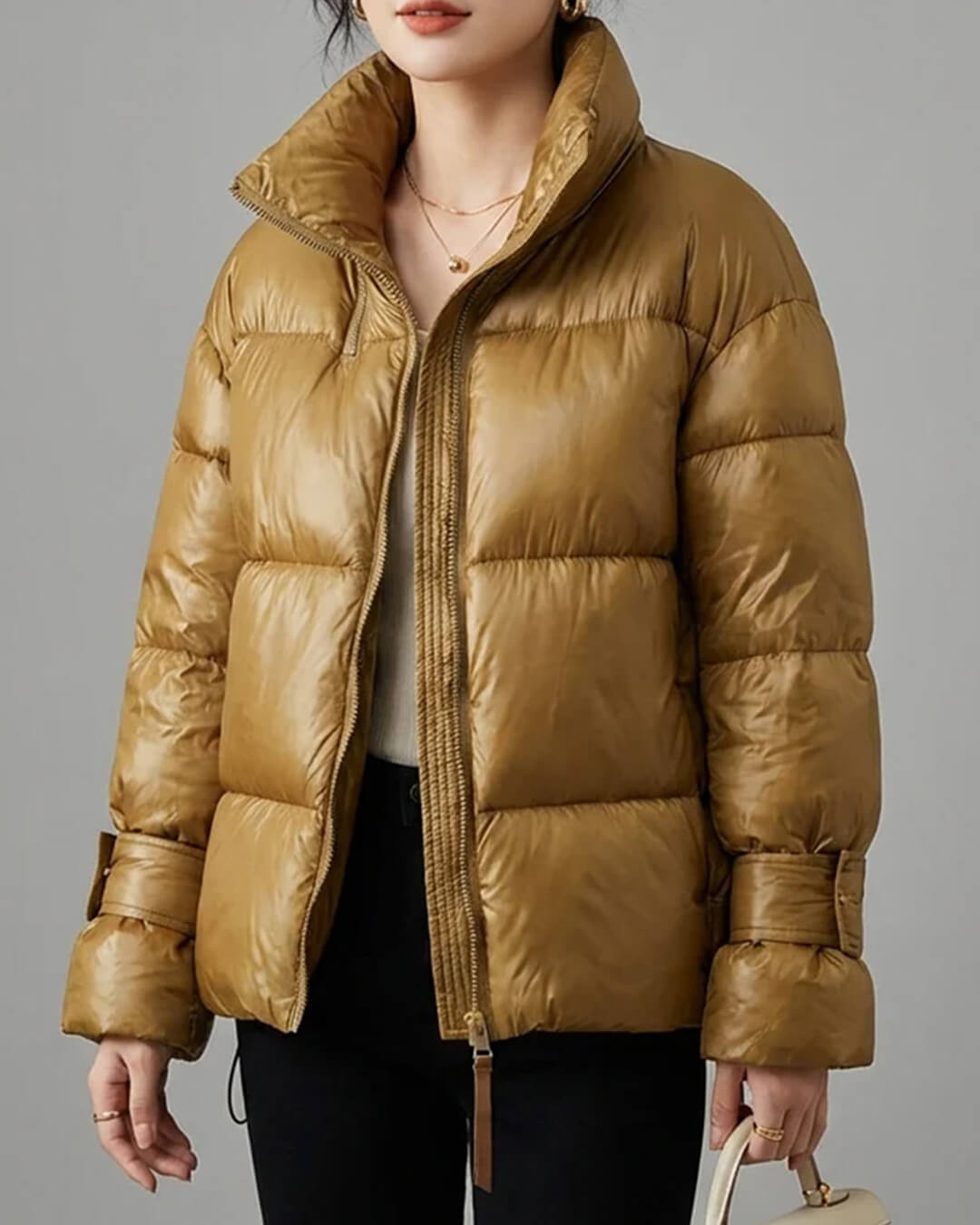 Chaqueta Acolchada Brillante Olivia
