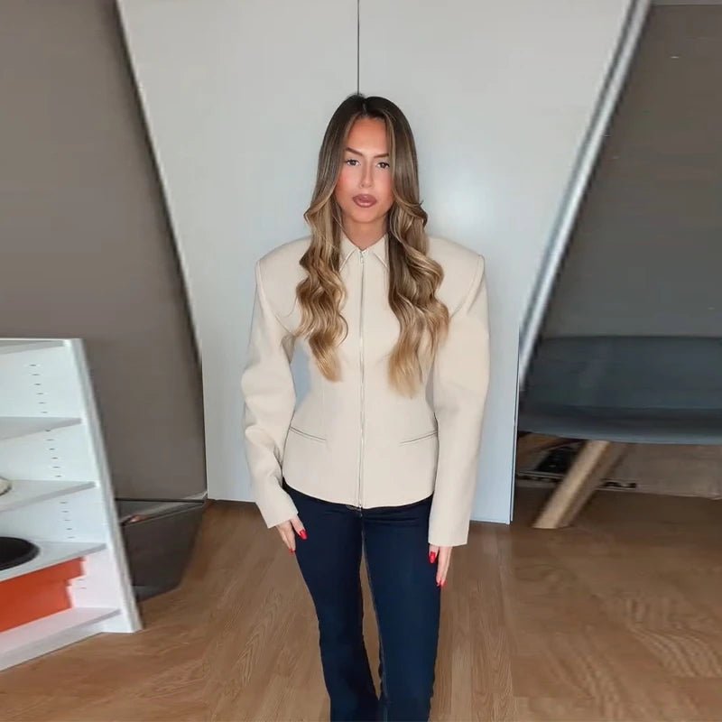 Chaqueta entallada con cremallera Sabine