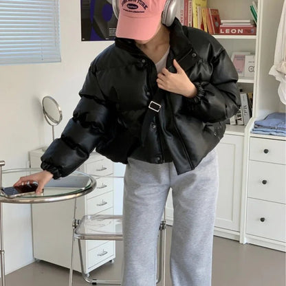 Chaqueta acolchada de piel sintética Samantha