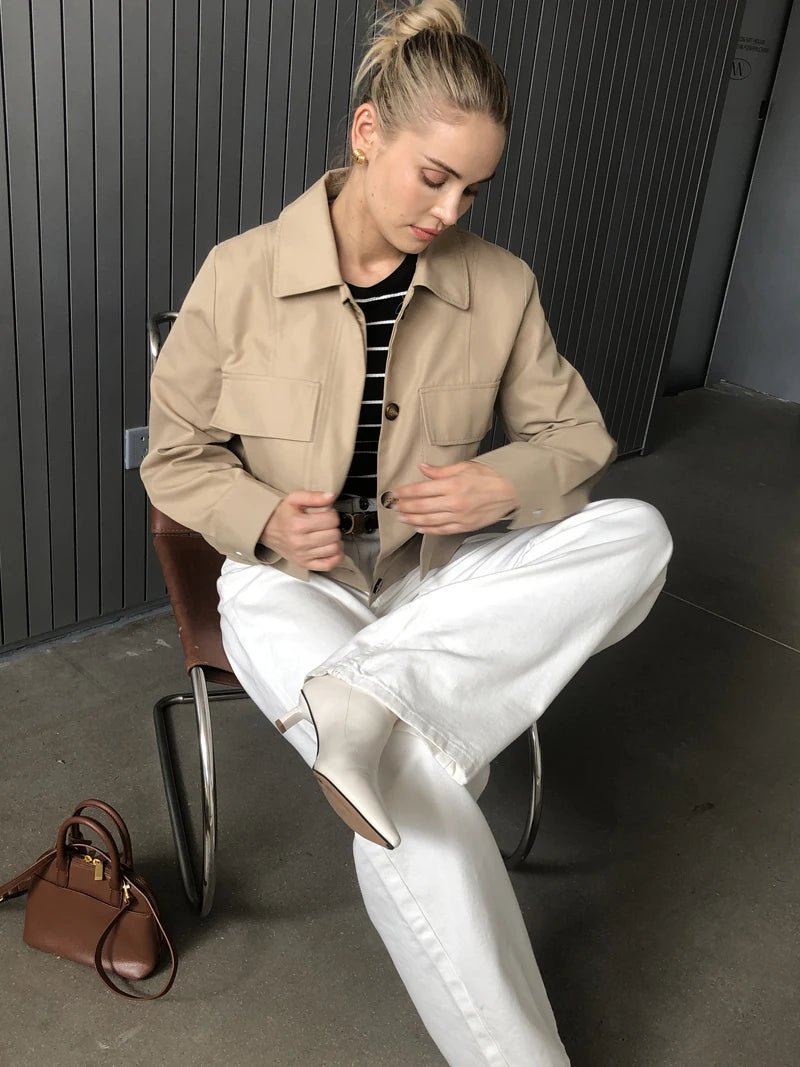 Chaqueta Sandra corta con bolsillos de solapa